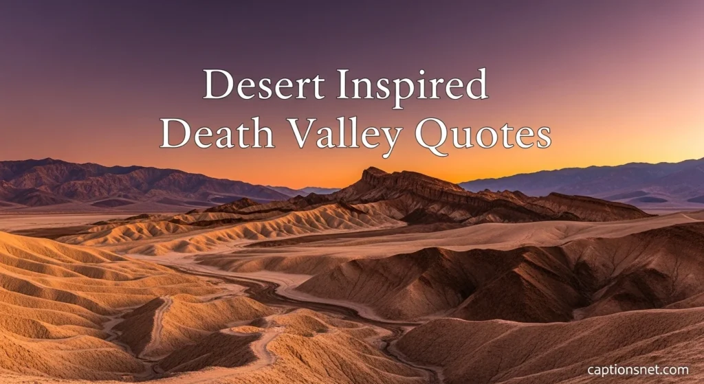 Desert Inspired Death Valley Quotes