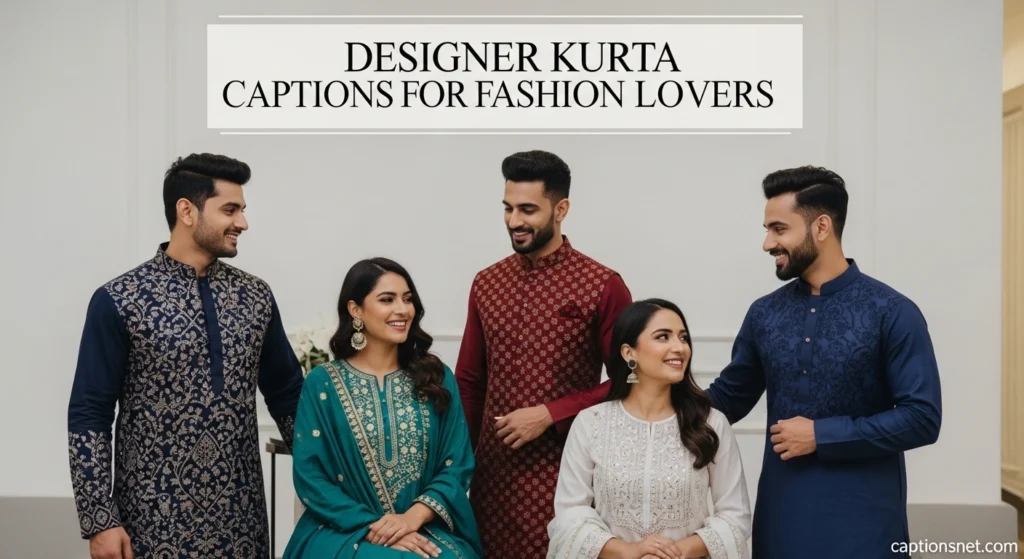 Designer kurta captions for fashion lovers