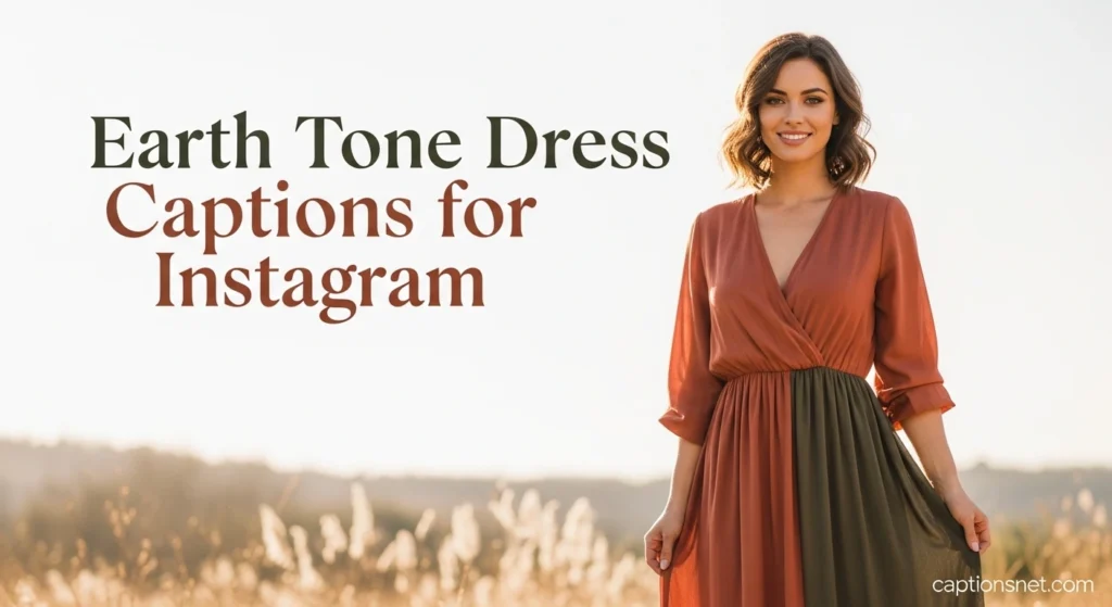 Earth Tone Dress Captions for Instagram