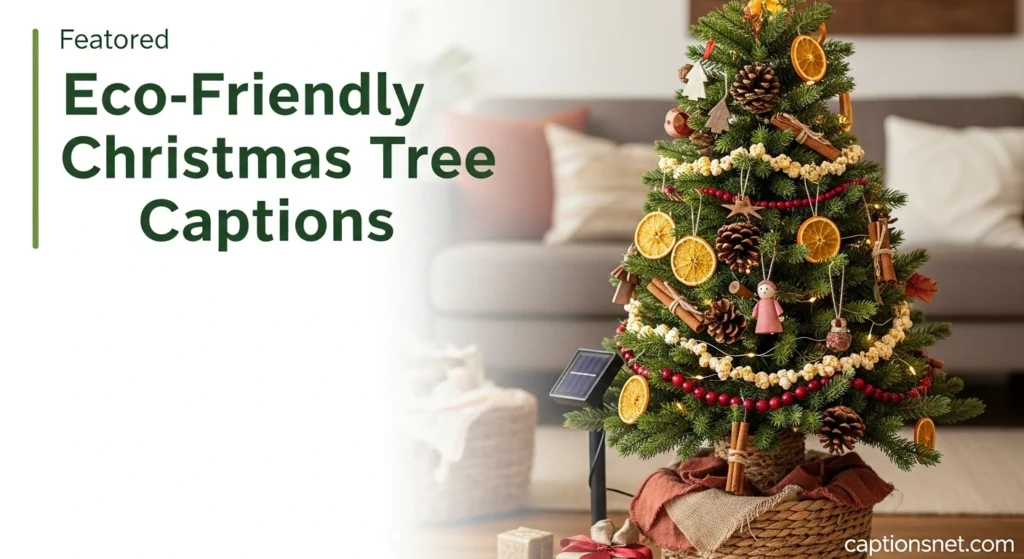 Eco-Friendly Christmas Tree Captions