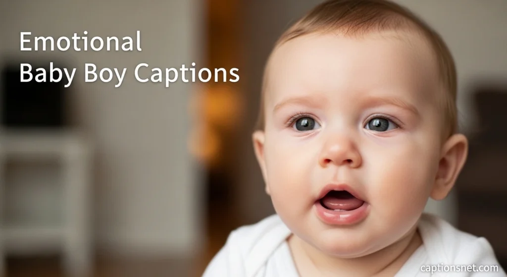 Emotional Baby Boy Captions