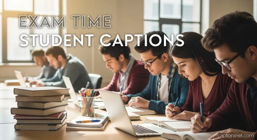 Exam Time Student Captions
