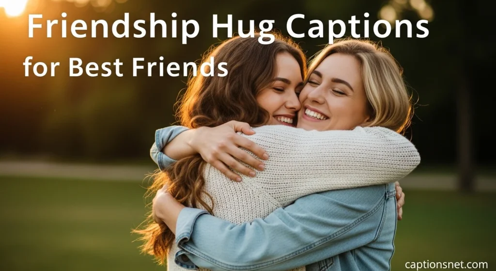 Friendship Hug Captions for Best Friends