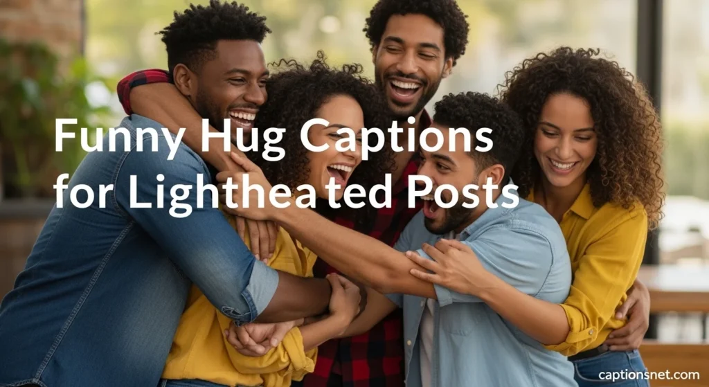 Funny Hug Captions for Lighthearted Posts