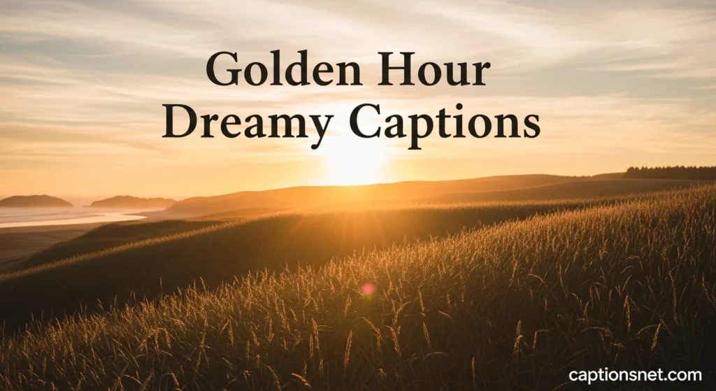 Golden Hour Dreamy Captions