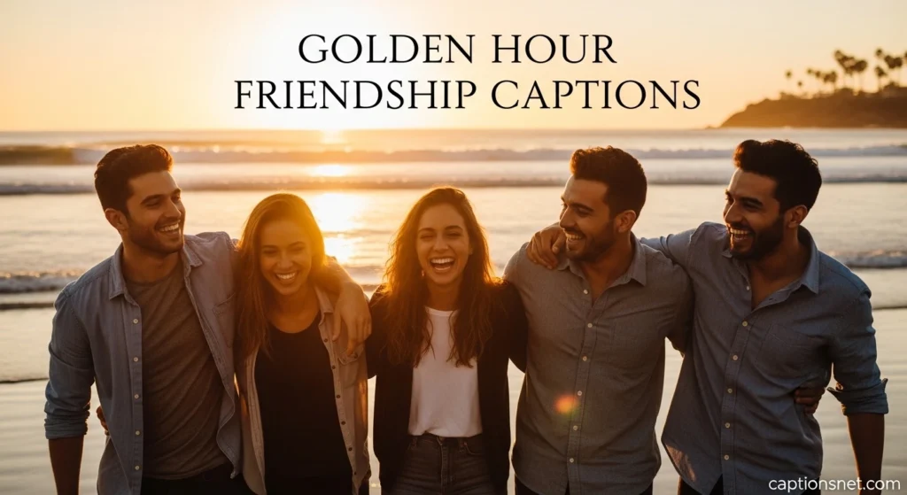 Golden Hour Friendship Captions