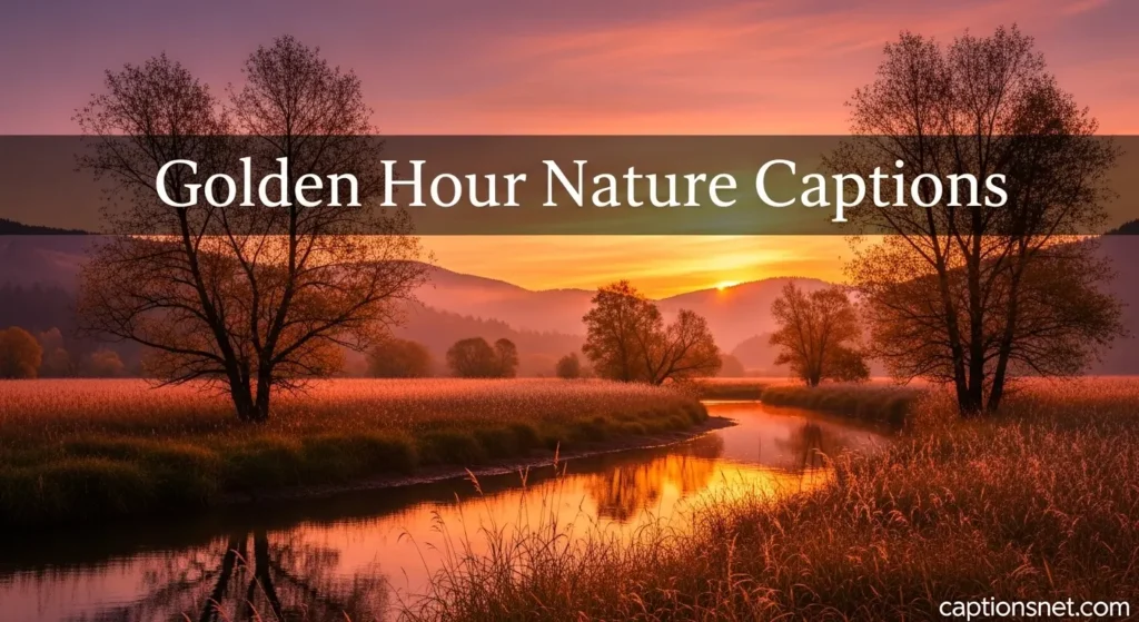 Golden Hour Nature Captions