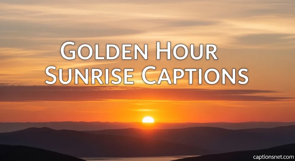 Golden Hour Sunrise Captions