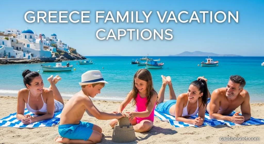 Greece Family Vacation Captions