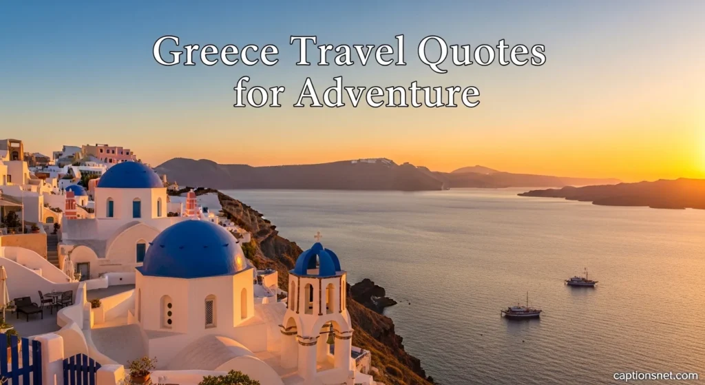 Greece Travel Quotes for Adventure