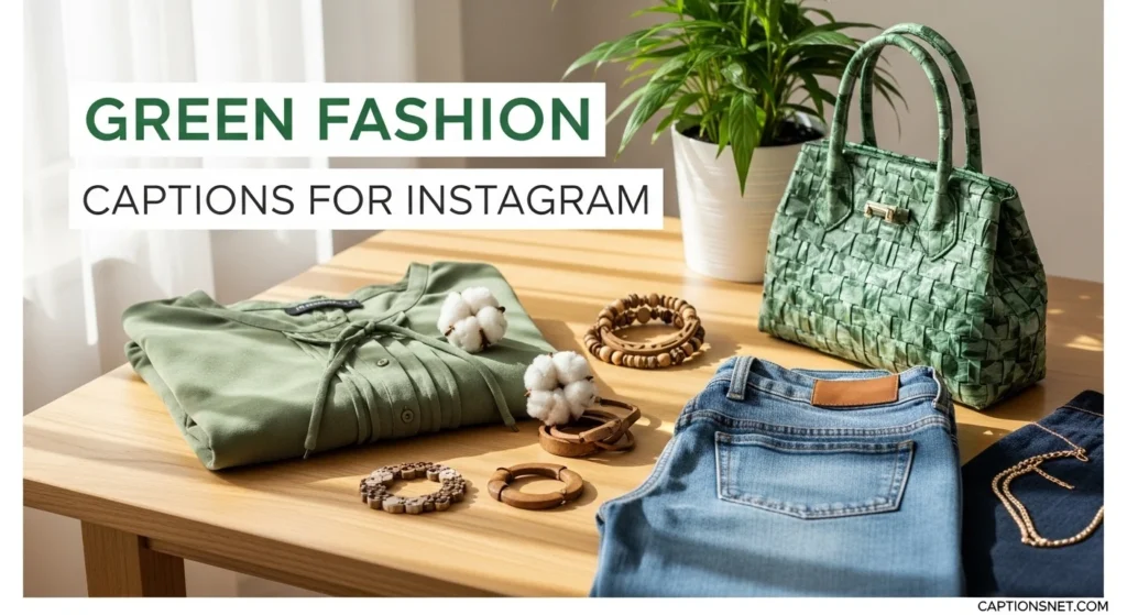 Green Fashion Captions for Instagram