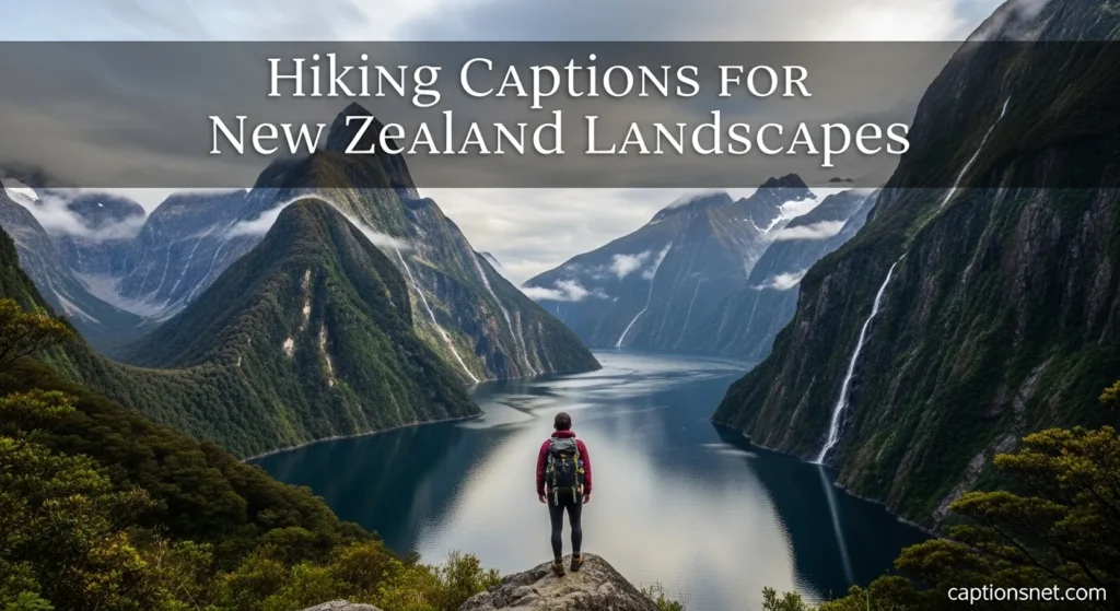 Hiking Captions for New Zealand Landscapes