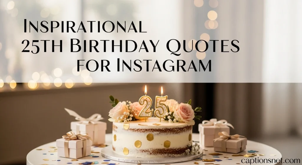 Inspirational 25th Birthday Quotes for Instagram