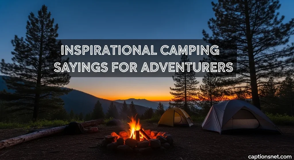 Inspirational Camping Sayings for Adventurers