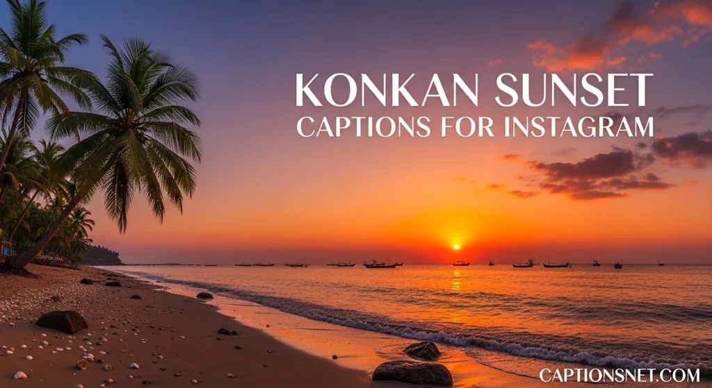Konkan Sunset Captions for Instagram