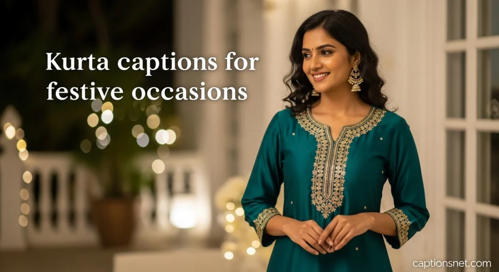 Kurta captions for festive occasions