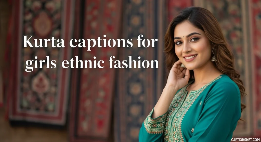 Kurta captions for girls ethnic fashion