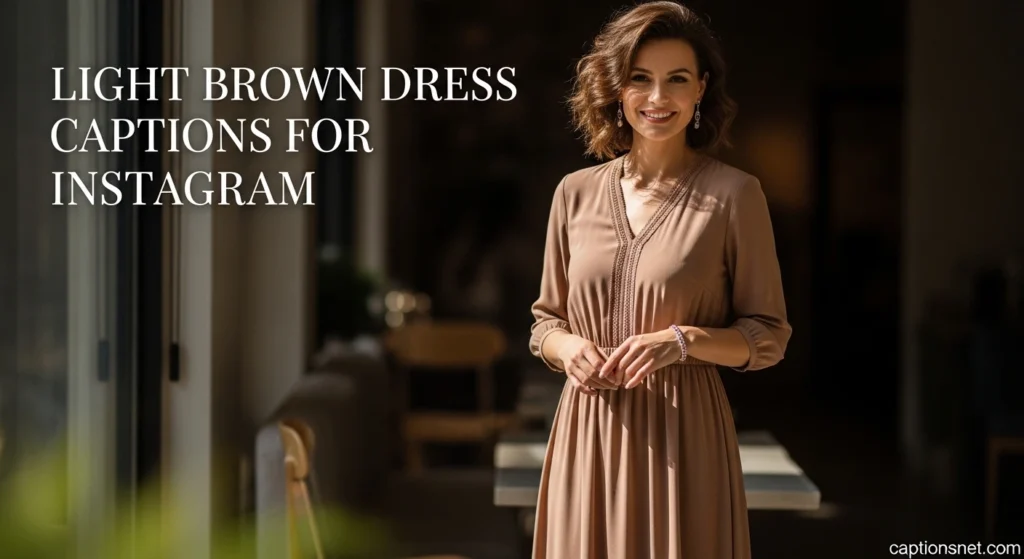 Light Brown Dress Captions for Instagram