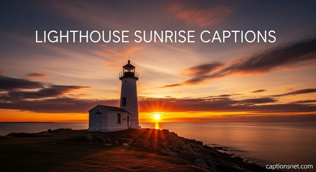Lighthouse Sunrise Captions