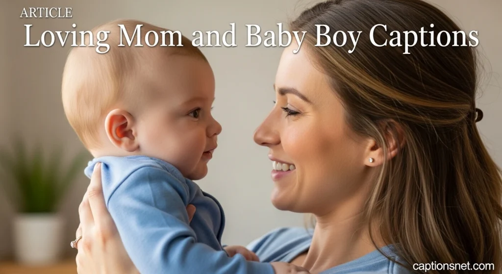 Loving Mom and Baby Boy Captions