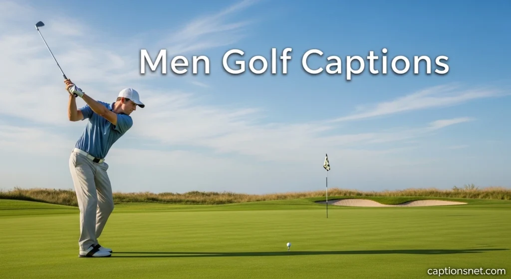 Men Golf Captions
