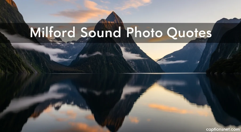 Milford Sound Photo Quotes