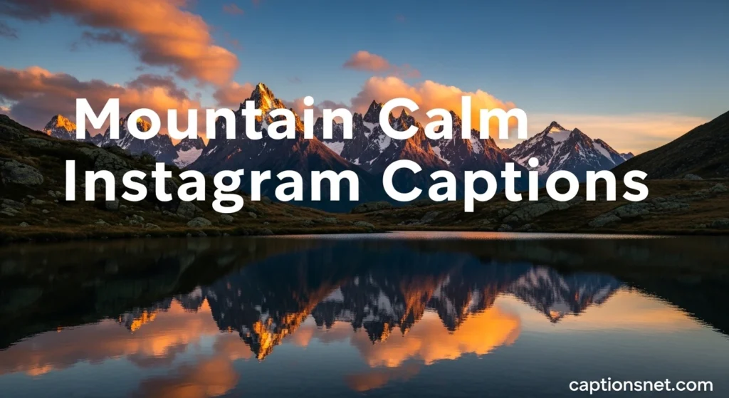 Mountain Calm Instagram Captions