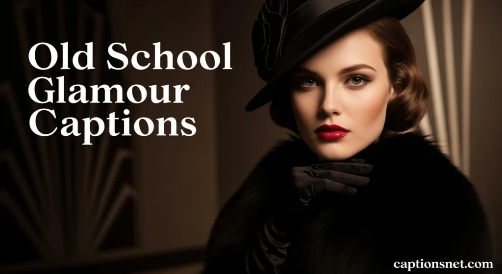 Old School Glamour Captions
