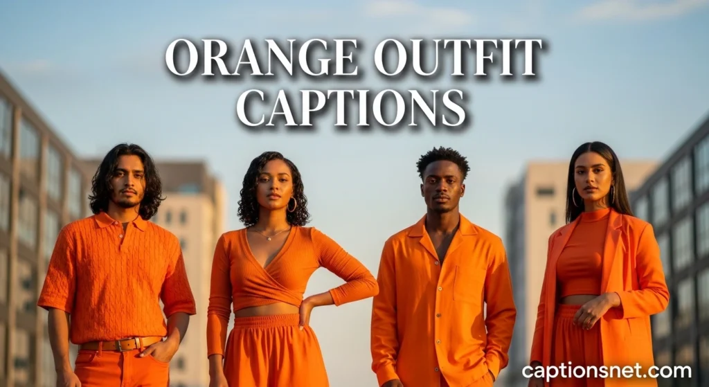 Orange Outfit Captions