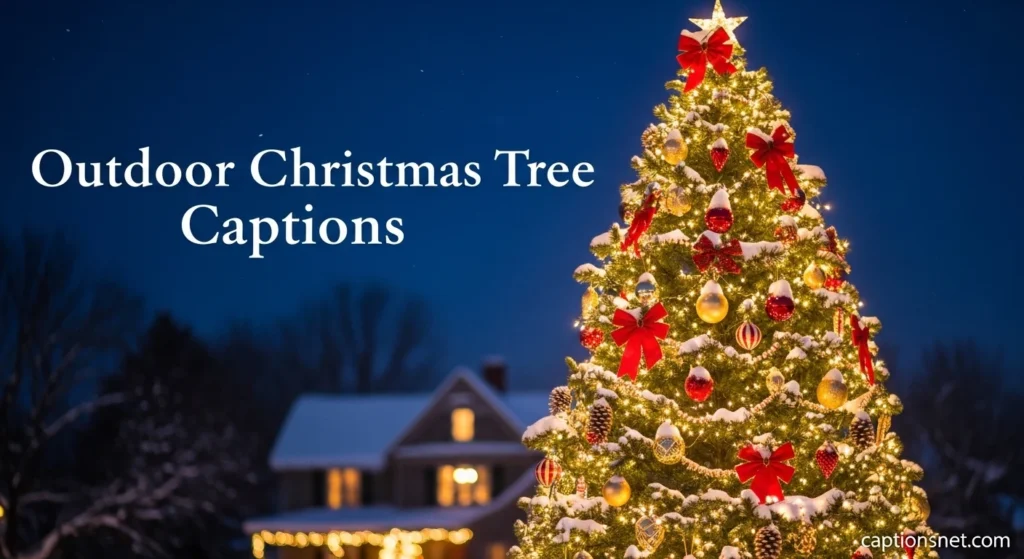 Outdoor Christmas Tree Captions