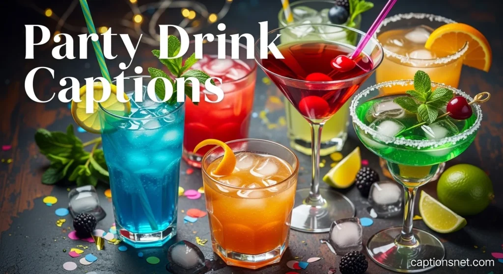 Party Drink Captions