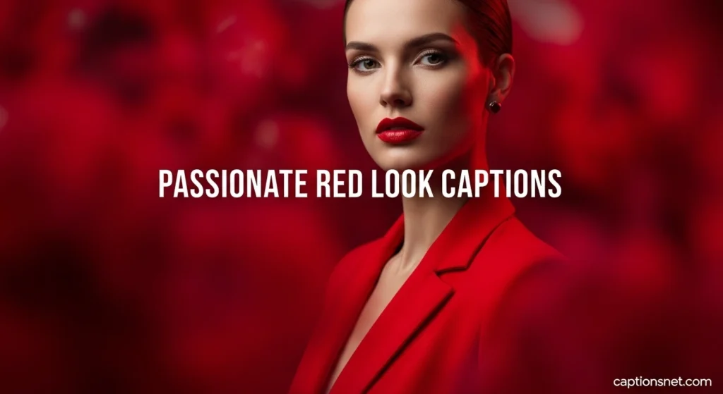 Passionate Red Look Captions