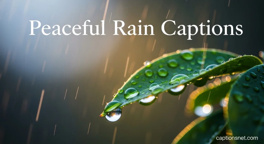 Peaceful Rain Captions