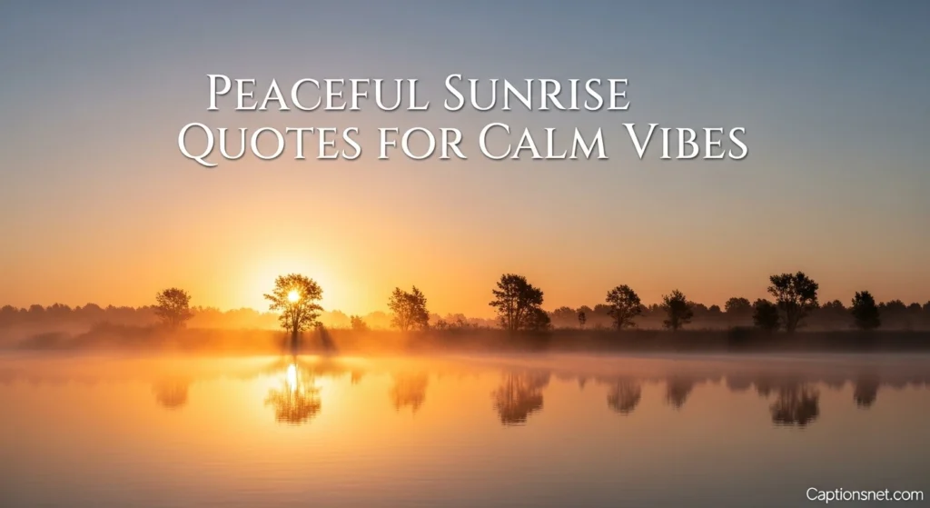 Peaceful Sunrise Quotes for Calm Vibes
