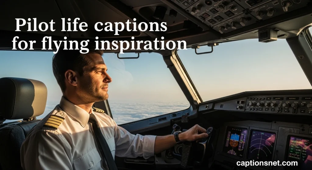 Pilot life captions for flying inspiration