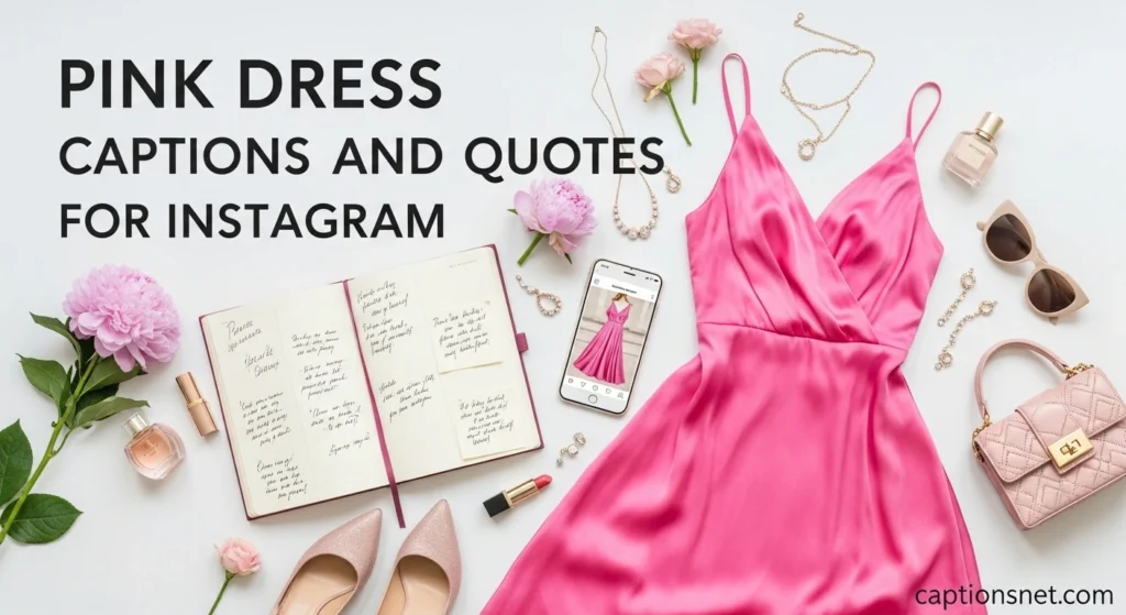 Pink Dress Captions and Quotes for Instagram