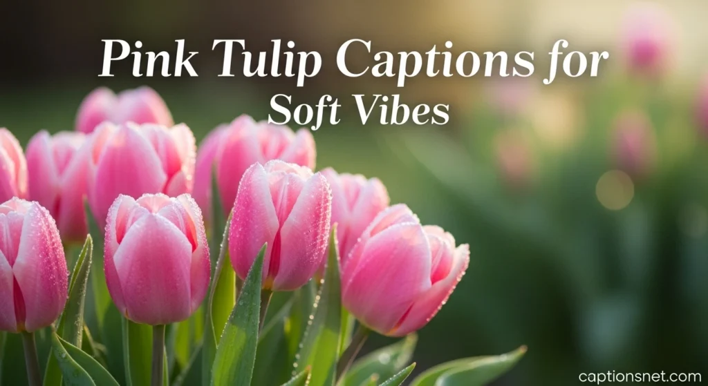 Pink Tulip Captions for Soft Vibes