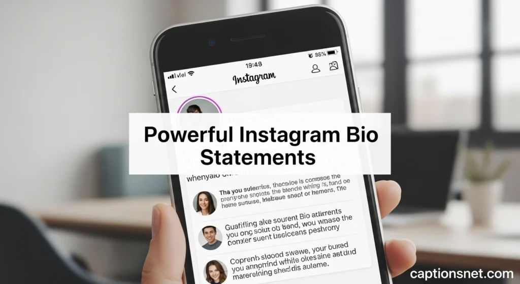 Powerful Instagram Bio Statements