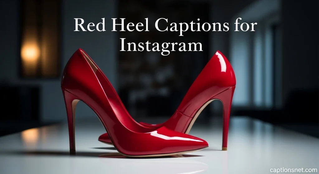 Red Heel Captions for Instagram
