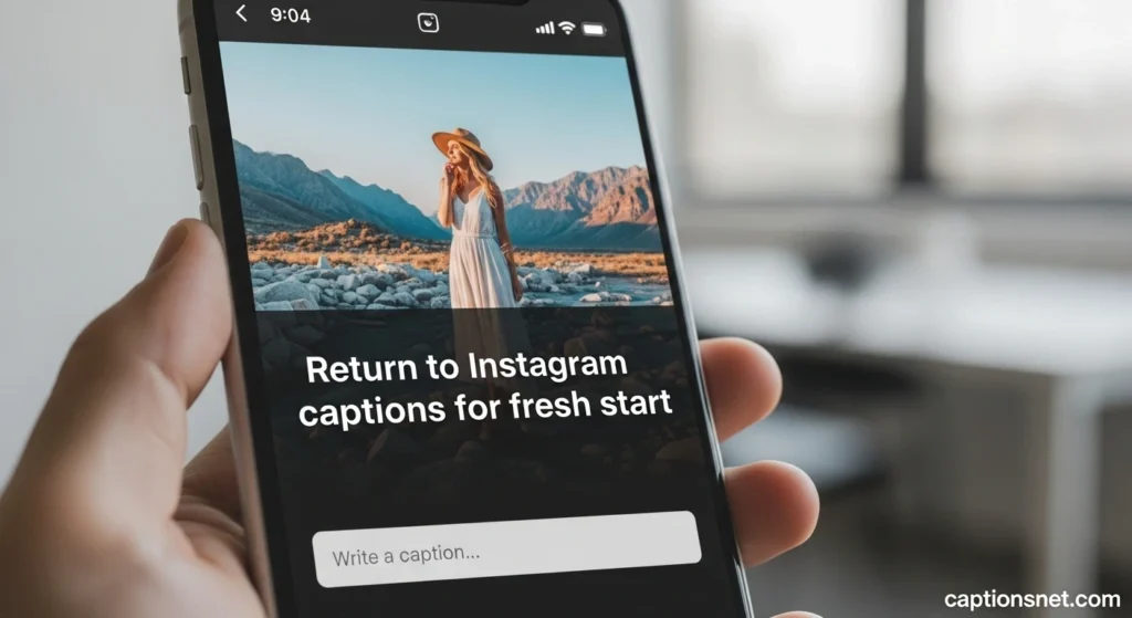 Return to Instagram captions for fresh start