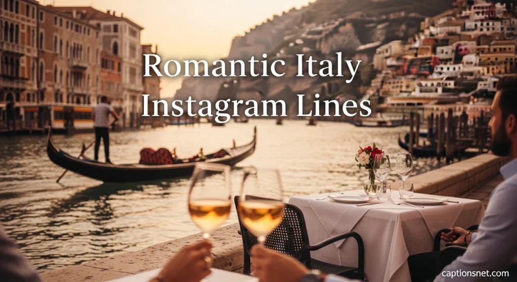 Romantic Italy Instagram Lines