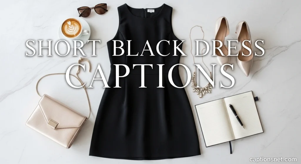 Short Black Dress Captions