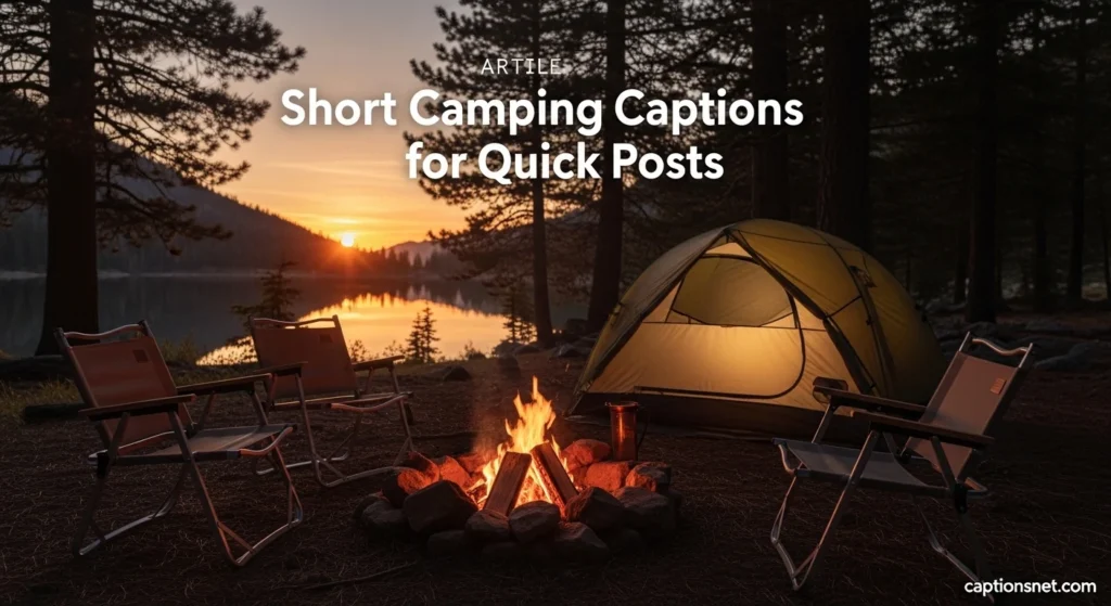 Short Camping Captions for Quick Posts