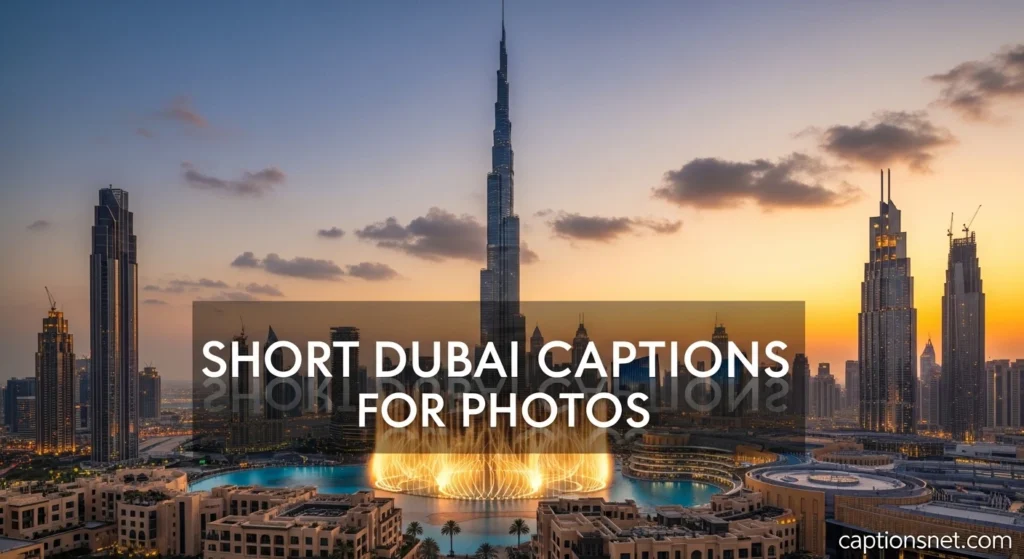 Short Dubai Captions for Photos