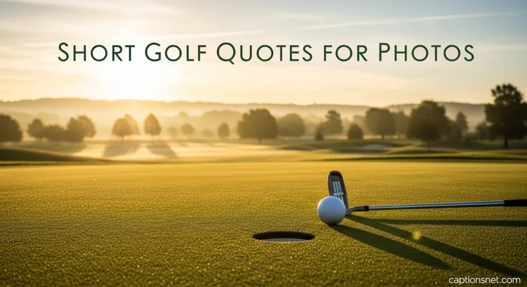Short Golf Quotes for Photos