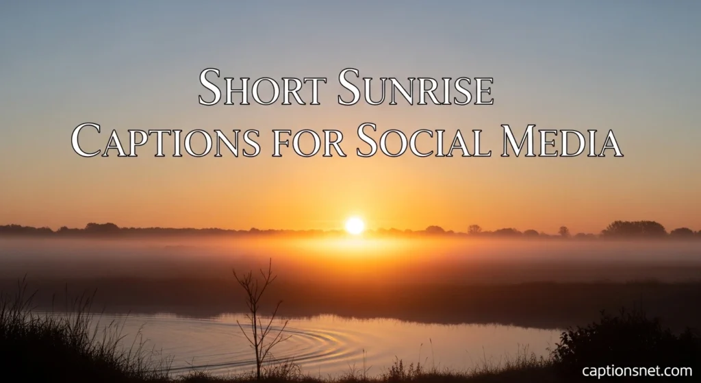 Short Sunrise Captions for Social Media
