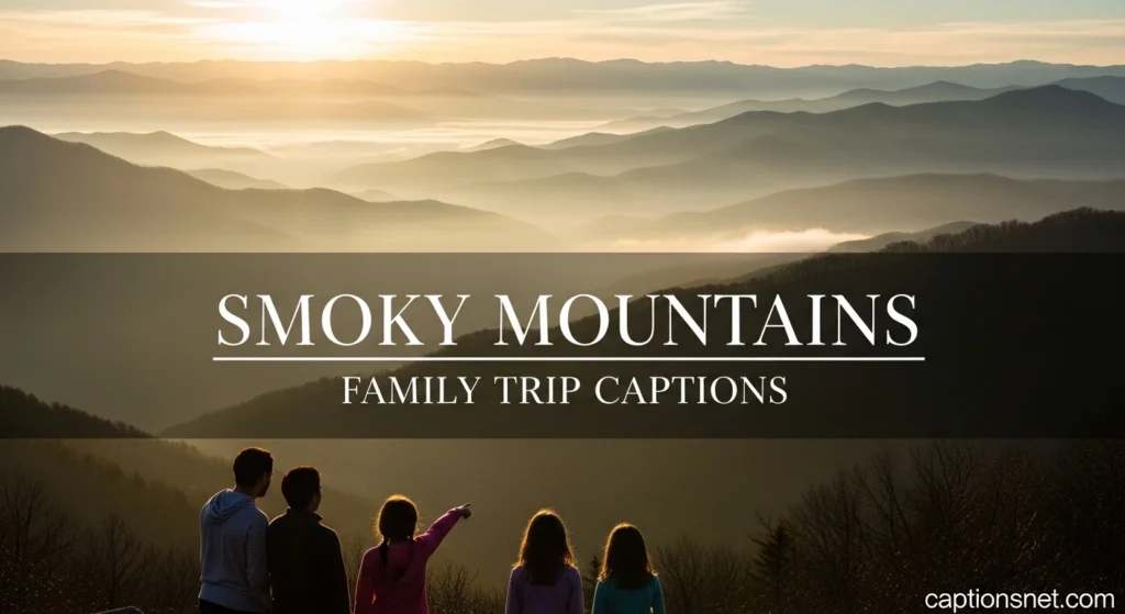 Smoky Mountains Family Trip Captions