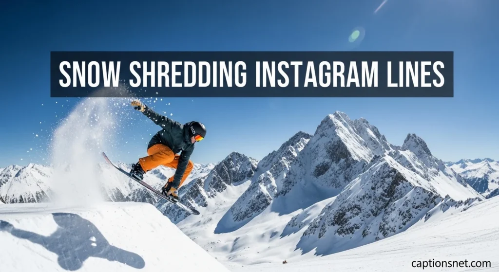 Snow Shredding Instagram Lines