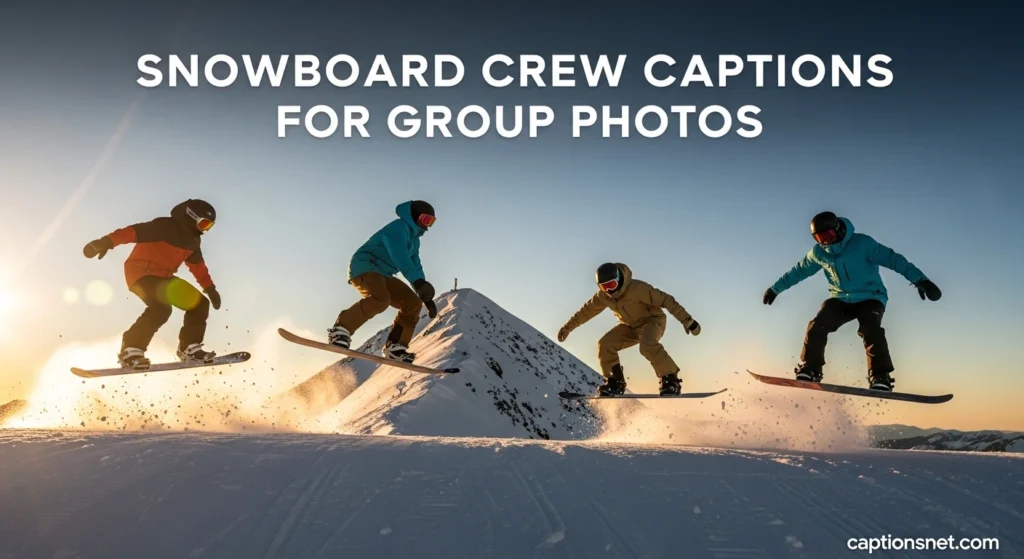 Snowboard Travel Captions for Winter Trips