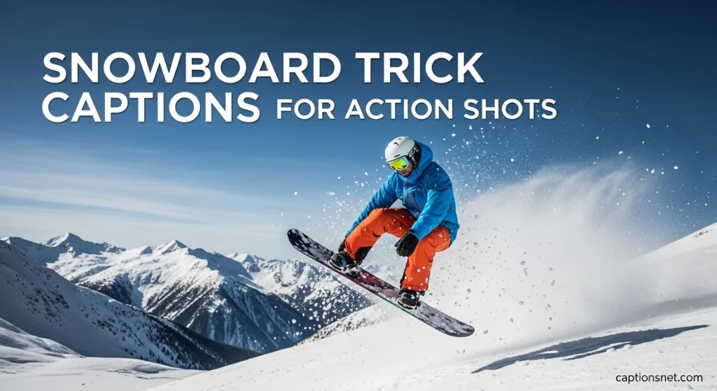 Snowboard Trick Captions for Action Shots